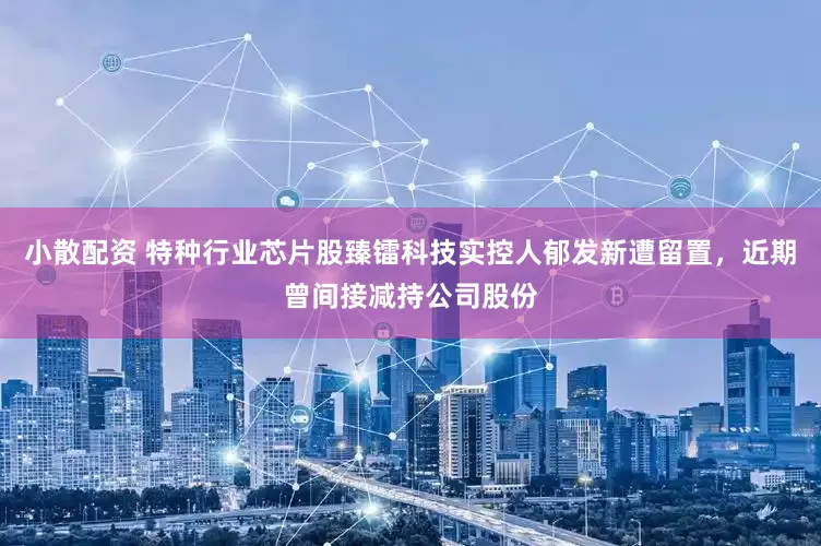 小散配资 特种行业芯片股臻镭科技实控人郁发新遭留置，近期曾间接减持公司股份