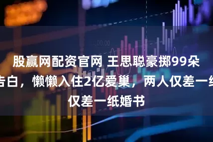 股赢网配资官网 王思聪豪掷99朵玫瑰告白，懒懒入住2亿爱巢，两人仅差一纸婚书