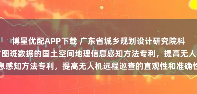 博星优配APP下载 广东省城乡规划设计研究院科技集团申请基于视频流与图斑数据的国土空间地理信息感知方法专利，提高无人机远程巡查的直观性和准确性